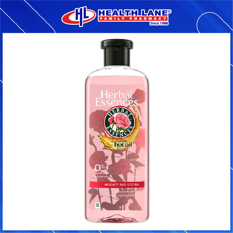 HERBAL ESSENCES ROSEHIP WITH CAMELLIA HOT OIL WEIGHTY AND STRONG SHAMPOO 400ML